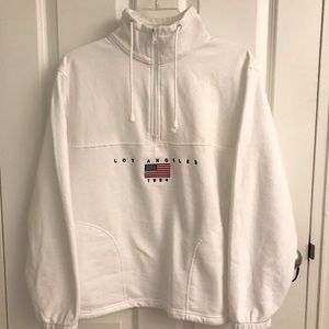 brandy Los Angeles quarter zip sweatshirt pullover